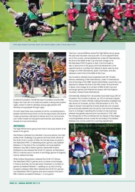 Annual report 2012 - Scottish Rugby Union