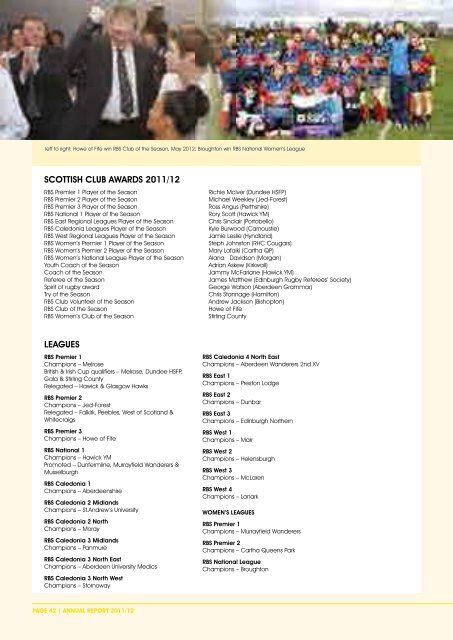 Annual report 2012 - Scottish Rugby Union
