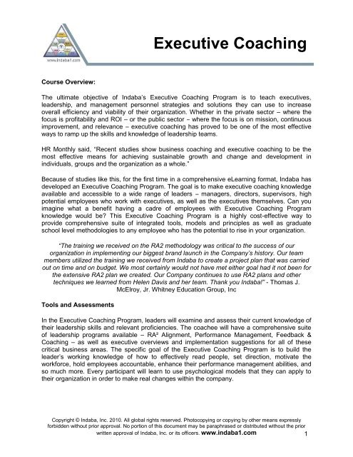 Executive Coaching - Indaba Global