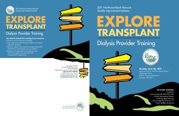 explore transplant - Northwest Renal Network