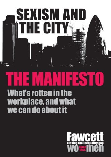 Sexism and The City Manifesto - The Institute of Employment Rights