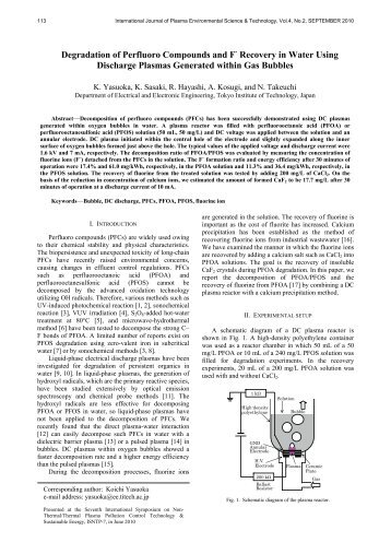 Degradation of Perfluoro Compounds and F- Recovery in Water ...
