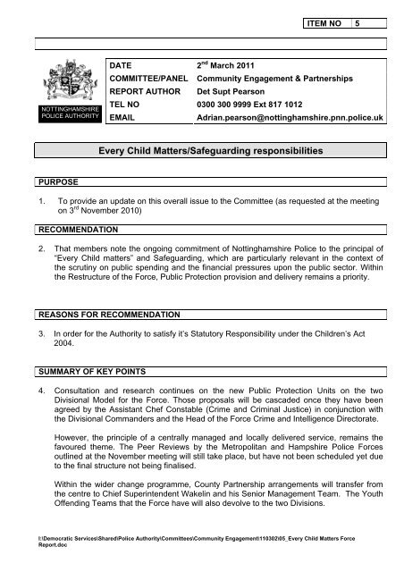 Every Child Matterssafeguarding Responsibilities - 