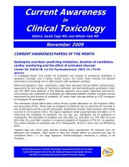 Current Awareness Clinical Toxicology - The American Academy of ...