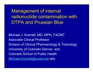 Management of internal radionuclide contamination with DTPA and ...