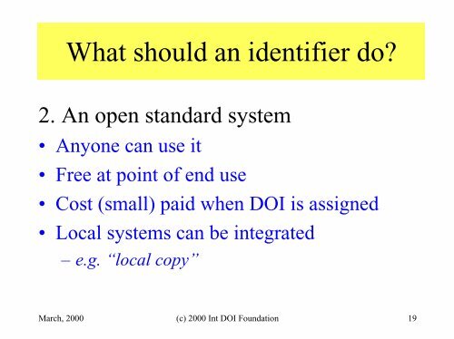 A Standard Digital Identifier: - DOIs