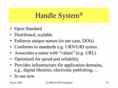 A Standard Digital Identifier: - DOIs