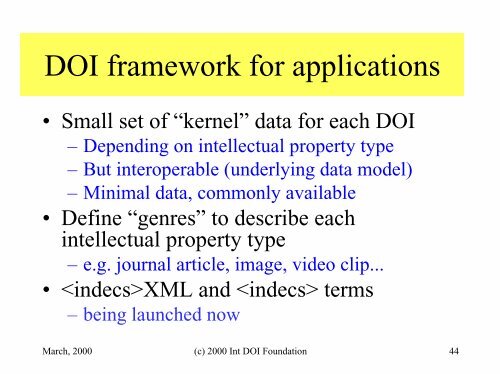 A Standard Digital Identifier: - DOIs