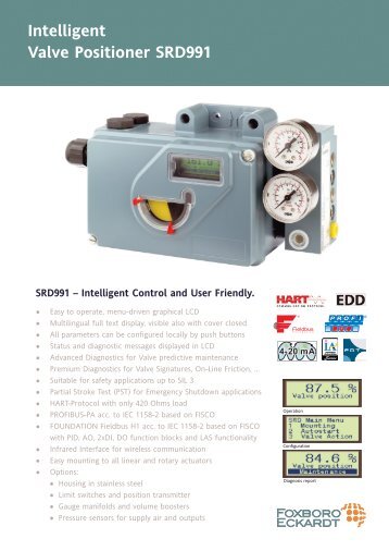 Intelligent Valve Positioner SRD991 - FOXBORO ECKARDT