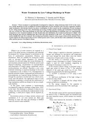 Water Treatment by Low Voltage Discharge in Water