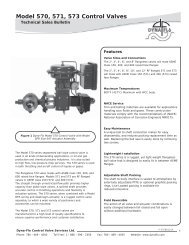 Model 570, 571, 573 Control Valves - dyna-flo control valves