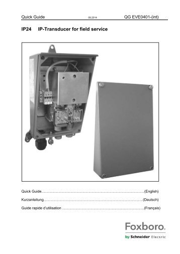 IP24 Transducer for field service - FOXBORO ECKARDT