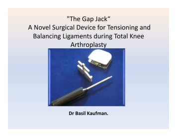 Gap Jack Presentation by Dr. Kaufman