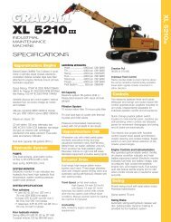 XL 5210 III Spec Sheet - Gradall Industries, Inc.