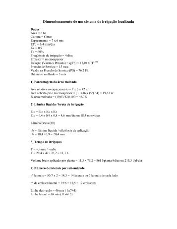 Dimensionamento de um sistema de irriga.pdf - LEB/ESALQ/USP