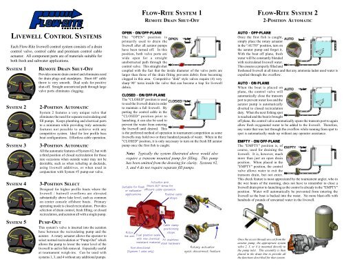 LIVEWELL CONTROL SYSTEMS - Flow-Rite