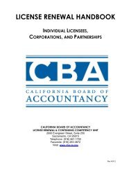 License Renewal Handbook - California Board of Accountancy