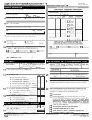 5 3 Application for Federal Employment-SF 171 9 12 1 6 7 10 13 16 ...