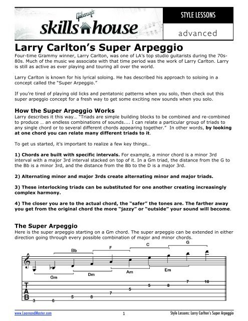 Larry Carlton's Super Arpeggio - Gibson