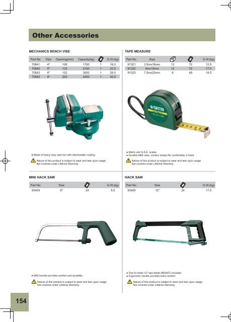 Catalog scule de mână și accesorii SATA Tools