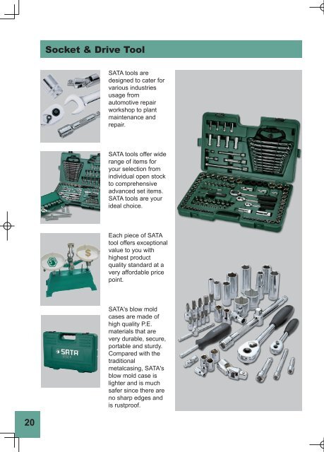 Catalog scule de mână și accesorii SATA Tools