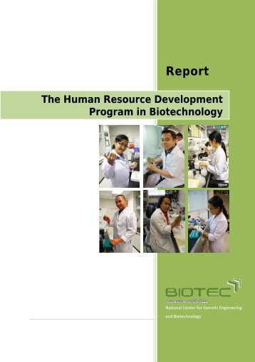 Report - National Center for Genetic Engineering and Biotechnology