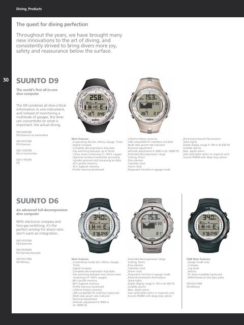 SUUNTO COLLECTION 2010