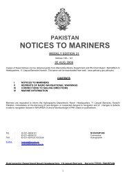 NOTICES TO MARINERS - Pakistan Navy