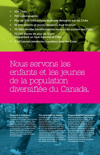 rapport annuel 2010 - Boys and Girls Clubs of Canada