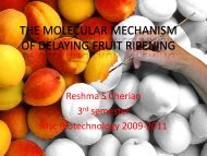 the molecular mechanism of delaying fruit ripening - (CUSAT ...