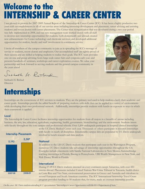 ANNUAL REPORT - UC Davis / Internship and Career Center