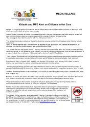 Kidsafe Hot Cars media info - Metropolitan Fire Brigade