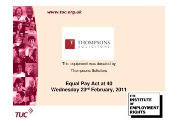 Farewell Equal Pay Act: future prospects for narrowing the pay gap