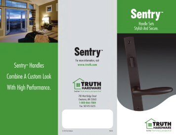 Sentry System - Patio Door Handles - Truth Hardware