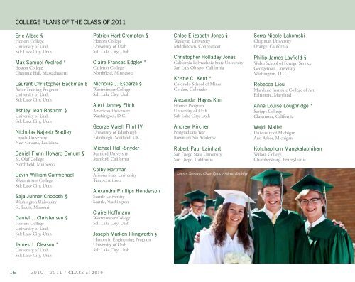 2010 - 2011 ANNUAL REPORT - Rowland Hall