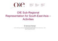 OIE Sub-Regional Representation for South East ... - OIE Asia-Pacific