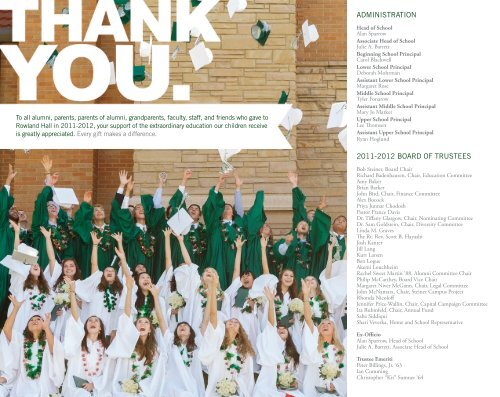 2011 - 2012 ANNUAL REPORT - Rowland Hall