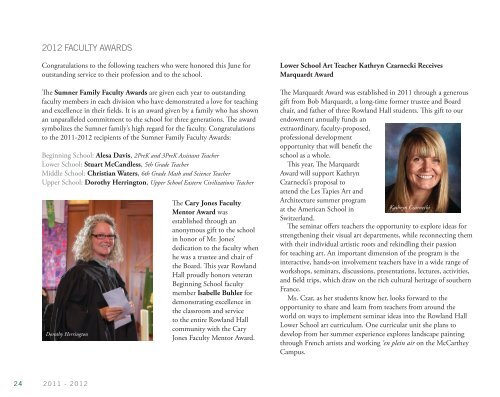 2011 - 2012 ANNUAL REPORT - Rowland Hall