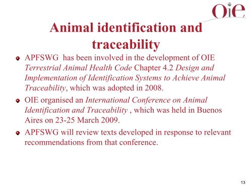 Animal Production Food Safety Working Group - OIE Asia-Pacific