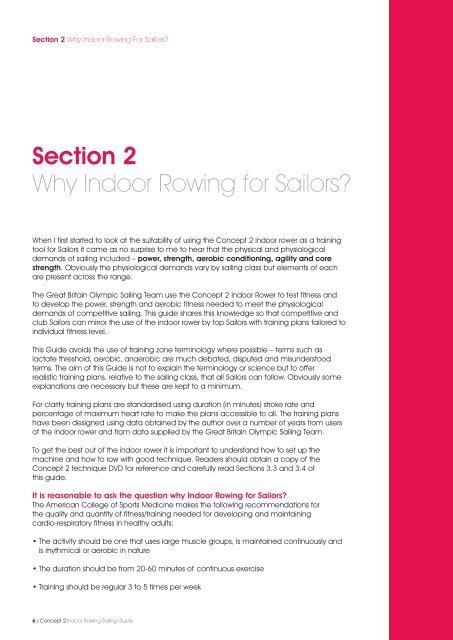 Concept2-Sailing Rowing Guide.indd - Fletcher Sport Science