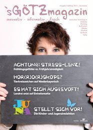 'sGÖTZmagazin - Frühjahr 2015