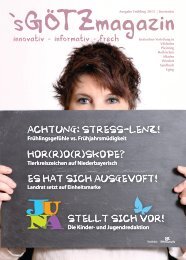 'sGÖTZmagazin - Frühjahr 2015