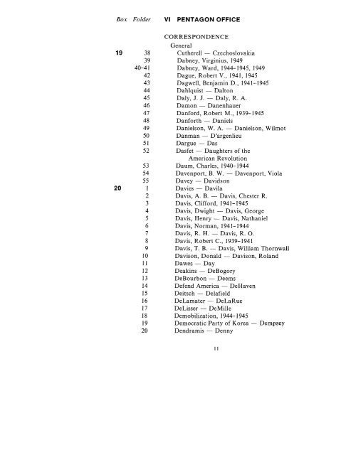 CONTAINER LIST - The George C. Marshall Foundation