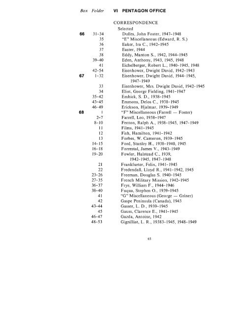 CONTAINER LIST - The George C. Marshall Foundation