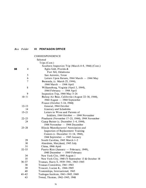 CONTAINER LIST - The George C. Marshall Foundation