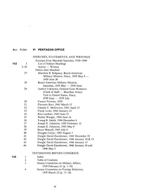 CONTAINER LIST - The George C. Marshall Foundation