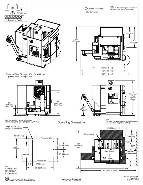 Machine Layout UMC-750