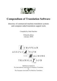 Compendium Of Translation Software 6th Ed John Hutchins