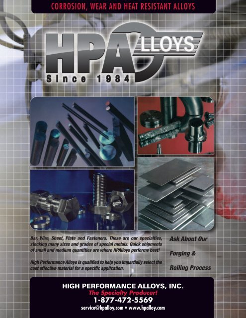 Forging Brochure - High Performance Alloys