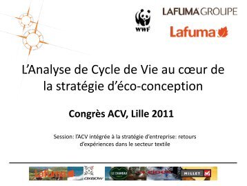 Lafuma : L'ACV au cÅur de la stratÃ©gie d'Ã©co-conception - avniR